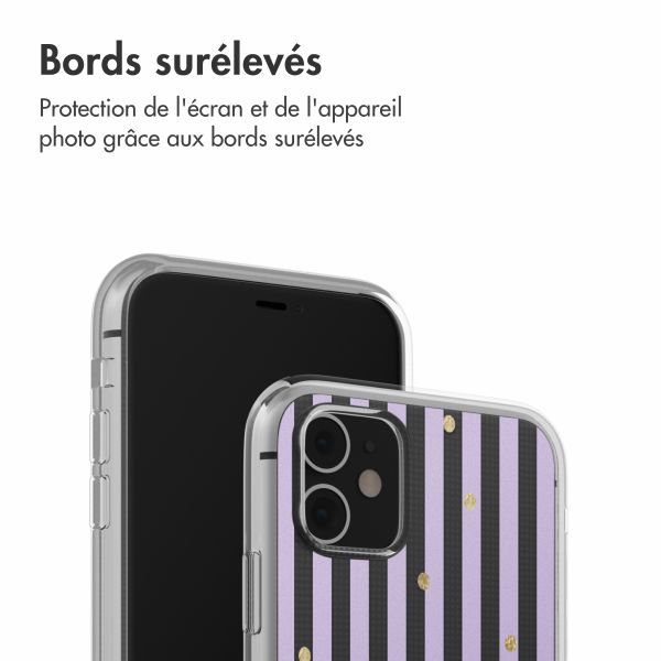 imoshion Coque design pour iPhone 11 - Sparkle Lines Lavender