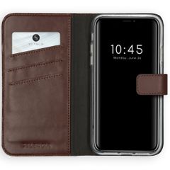 Selencia Étui portefeuille en cuir véritable Apple iPhone 11 - Marron