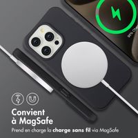 imoshion Coque arrière Color avec cordon amovible et MagSafe Apple iPhone 15 Pro - Noir