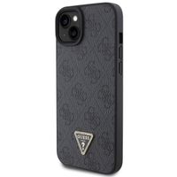 Guess Coque 4G Logo Triangle Strass iPhone 15 - Noir