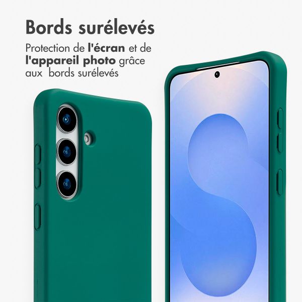 imoshion Coque arrière Color avec cordon amovible et MagSafe Samsung Galaxy S24 / S25 - Vert foncé