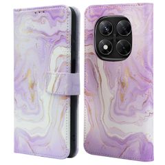 imoshion Étui de téléphone portefeuille Design Xiaomi Redmi Note 14 Pro Plus (5G) - Purple Marble