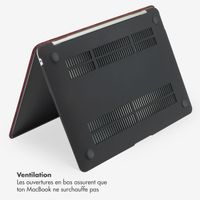 Selencia Coque en velours pour MacBook Pro 16 pouces (2021) / Pro 16 pouces (2023) M3 chip - A2485 / A2780 / A2991 / A3186 / A3403 - Rouge foncé