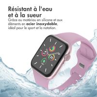 imoshion Bracelet en silicone⁺ Apple Watch Series 1 t/m 11 / SE / Ultra (44/45/46/49 mm) - Taille M/L - Mauve
