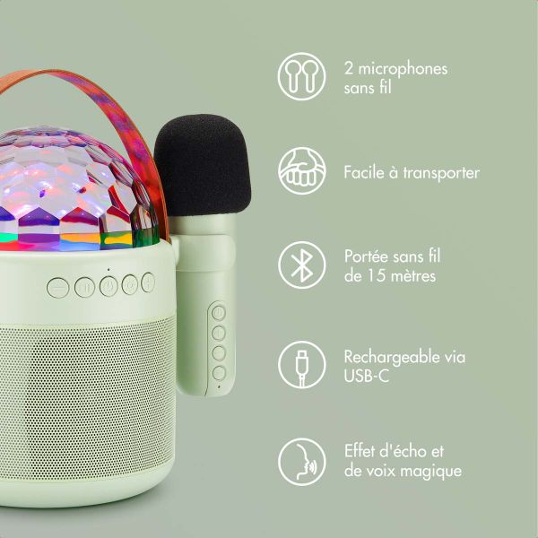 imoshion Sing & Shine Karaoke Set - Enceinte et 2 micros - Mintgreen