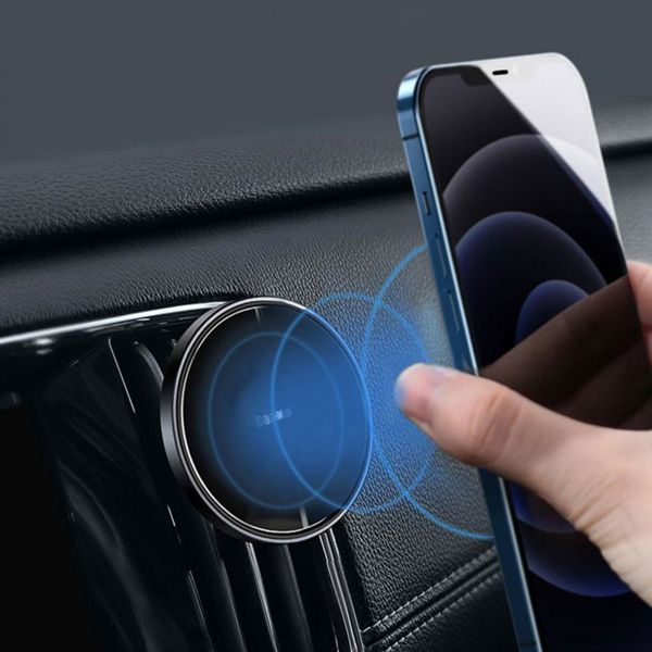 Baseus Radar Magnetic Car Mount - Support de téléphone de voiture - Grille de ventilation - tableau de bord - Magnétique - Noir