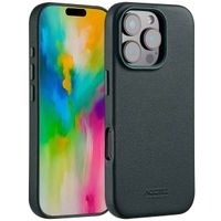 Accezz Coque arrière en cuir avec MagSafe Apple iPhone 16 Pro - Cedar Green