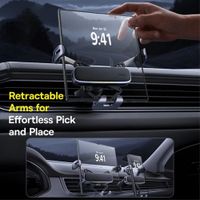 Baseus Support de téléphone UltraControl Gravity pour voiture - Universel - Grille de ventilation - Space Grey