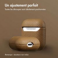 Accezz Coque en cuir véritable  Apple Airpods 1 / 2 - Taupe