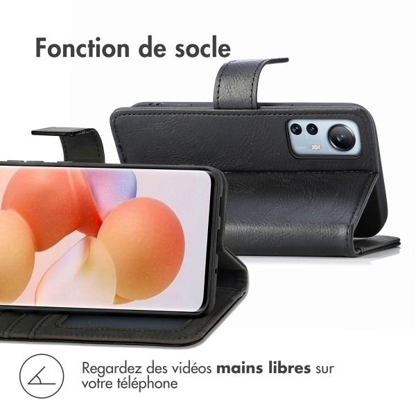 imoshion Étui de téléphone portefeuille Luxe Xiaomi 12 Lite - Noir