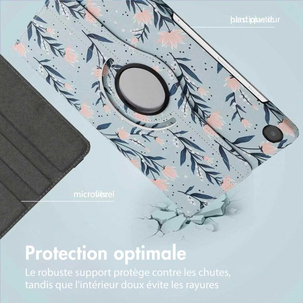imoshion Coque tablette Design rotatif à 360° Samsung Galaxy Tab A9 Plus - Flowers