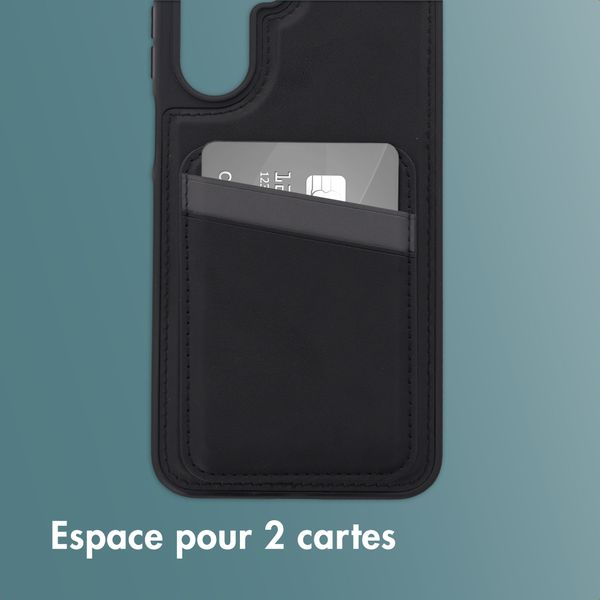imoshion Coque arrière avec porte-cartes et support Samsung Galaxy A17 (5G) - Noir