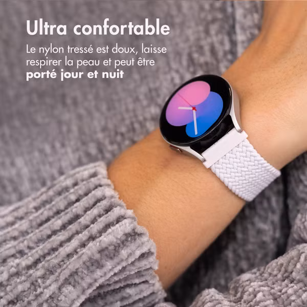 imoshion Bracelet tissée en nylon - Connexion universelle 22 mm - Blanc