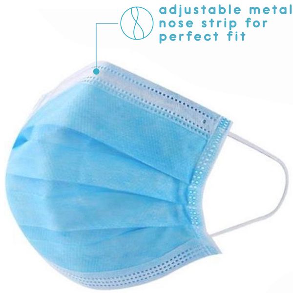 Masque jetable unisexe avec bande élastique pour adultes