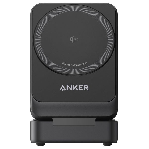 Anker MagGo | Chargeur sans fil pliable 3-en-1 - 15 Watts - Compatible MagSafe et Qi2 - Noir