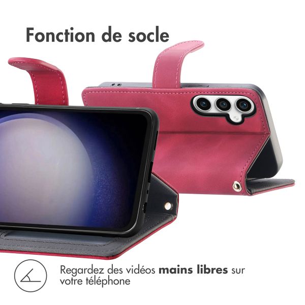 imoshion Etui de téléphone portefeuille avec cordon Samsung Galaxy S23 FE - Rouge