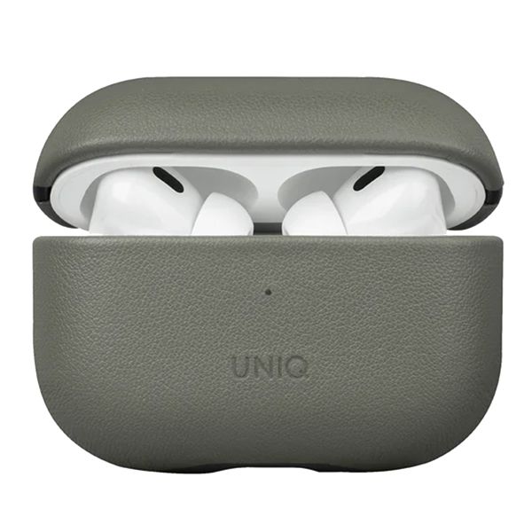 Uniq Coque en cuir véritable Terra Apple AirPods Pro 2 - Lichen Green