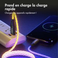 imoshion Câble de charge rapide lumineux RGB - USB-A vers USB-C - 2 mètres