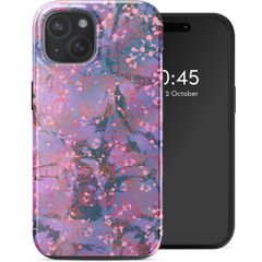 Selencia Coque arrière Vivid avec MagSafe Apple iPhone 15 - Fresh Paint Flower Orange