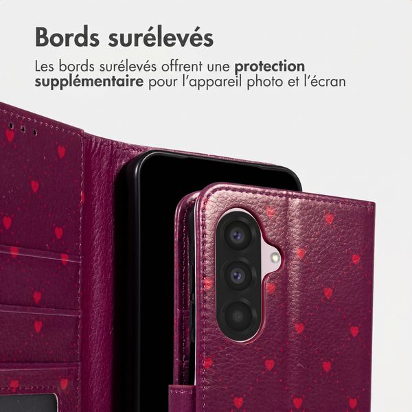 imoshion Étui de télephone portefeuille Design Samsung Galaxy A35 - Crush Check Coral Dust