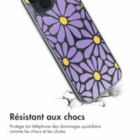 imoshion Coque design pour iPhone 14 - Tropical Violet Flowers Connect