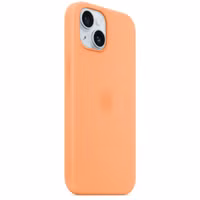 Apple Coque en silicone MagSafe Apple iPhone 15 - Orange Sorbet