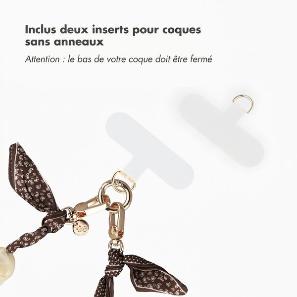 Selencia Cordon de téléphone Satin Stone - Brown