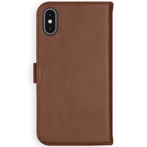 Selencia Étui portefeuille en cuir véritable Apple iPhone X / Xs - Marron clair