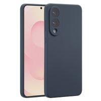 Accezz Coque Liquid Silicone avec MagSafe Samsung Galaxy S25 Edge - Bleu foncé