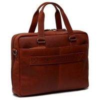 The Chesterfield Brand Sac ordinateur 15-15.6 pouces Manhattan - Cuir véritable - Cognac