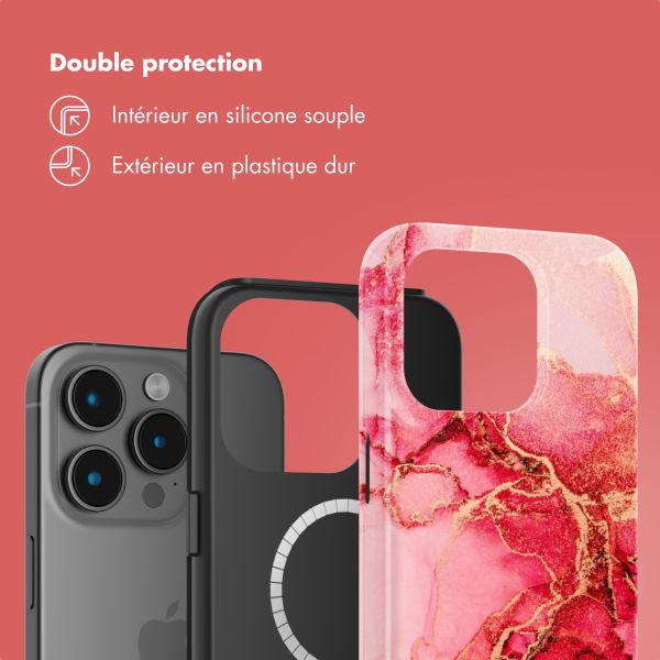Selencia Coque arrière Vivid avec MagSafe Apple iPhone 15 Pro - Rosy Marble
