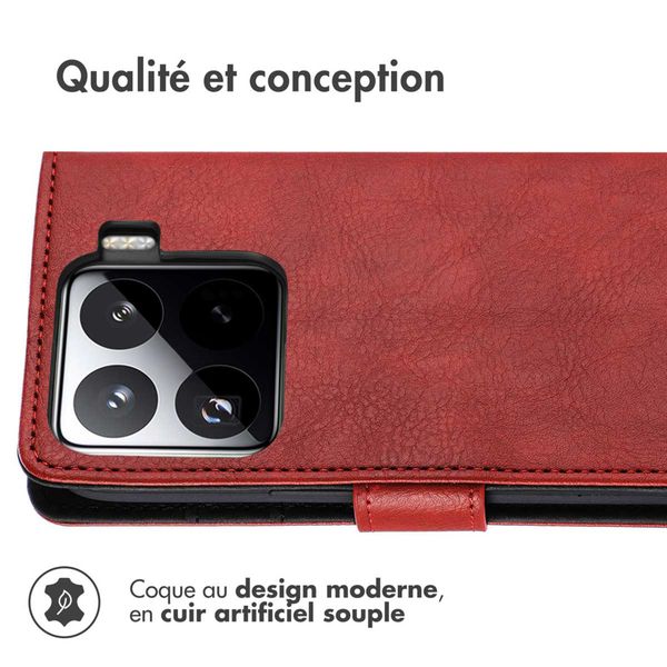 imoshion Étui de télephone portefeuille de luxe Xiaomi 15 - Rouge