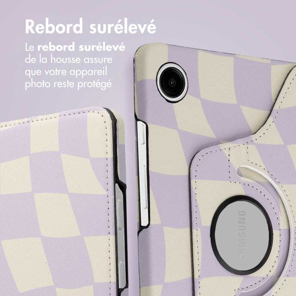 imoshion Coque tablette Design rotatif à 360° Samsung Galaxy Tab A9 8.7 pouces - Dancing Cubes