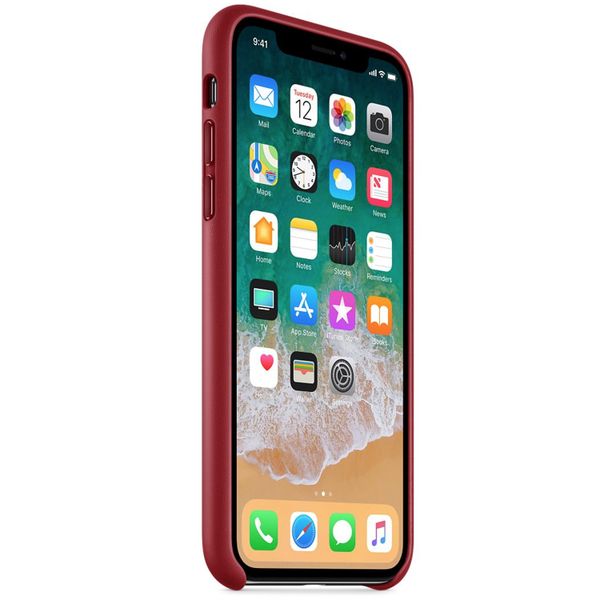 Apple Coque Leather Apple iPhone X(s) - Red