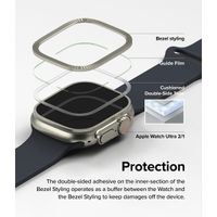 Ringke Bezel Styling + Protection d'écran Apple Watch Ultra (2) - 49 mm - Fluted Titanium