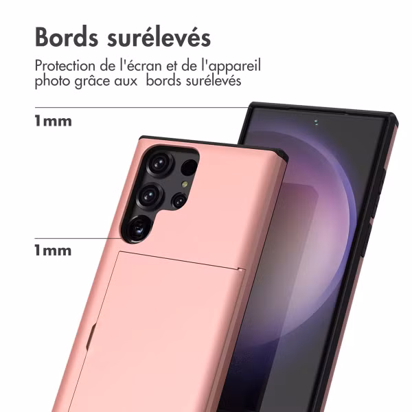 imoshion Coque arrière avec porte-cartes Samsung Galaxy S23 Ultra - Rose Doré