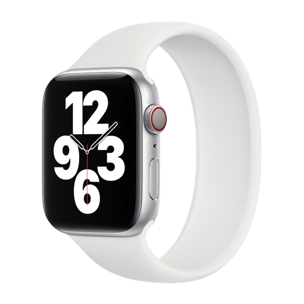 Apple 4 Pack Apple Bracelet Boucle unique en Silicone Apple Watch| 44/45/46/49 mm - Taille 12 - White / Canary Yellow / Storm Blue / Pistachio