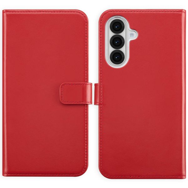 Selencia Étui de téléphone portefeuille en cuir véritable Samsung Galaxy A36  - Rouge