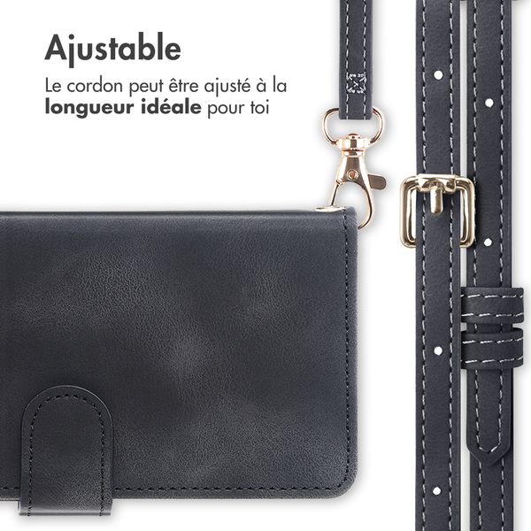 imoshion Etui de télephone portefeuille avec cordon Motorola Moto G57 Power - Noir