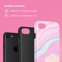Selencia Coque arrière Vivid Apple iPhone SE (2022 / 2020) / 8 / 7 - Pastel Lipstick Marble