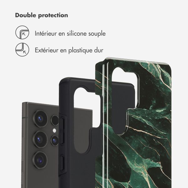 Selencia Coque arrière Vivid Samsung Galaxy S25 Ultra - Chic Marble Quartz