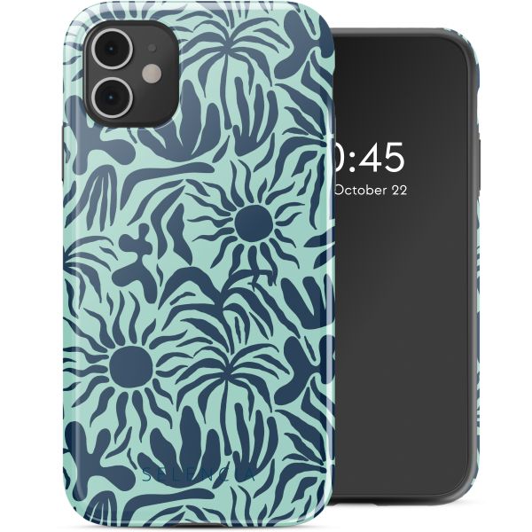 Selencia Coque arrière Vivid Tough iPhone 11 - Tropical Vibes Light Blue