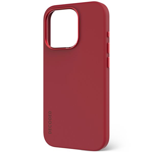 Decoded Coque en silicone MagSafe iPhone 15 Pro - Rouge