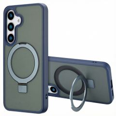 Accezz Coque Ring Stand avec MagSafe Samsung Galaxy S25 Plus - Bleu