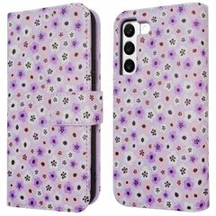 imoshion Étui de télephone portefeuille Design Samsung Galaxy S22 - Purple Flowers
