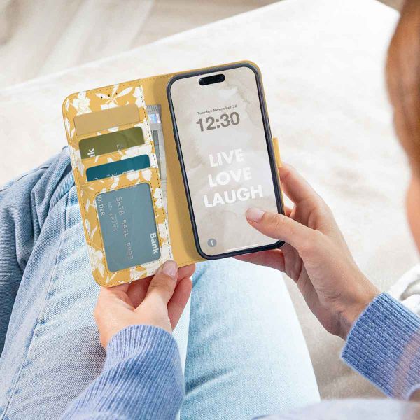 imoshion Étui de télephone portefeuille Design Samsung Galaxy S9 - Yellow Flowers