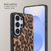 Selencia Coque de télephone Nova avec cordon et porte-cartes Samsung Galaxy S26 Ultra - Leopard