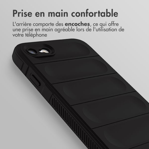 imoshion Coque arrière EasyGrip iPhone SE (2022 / 2020) / 8 / 7 - Noir