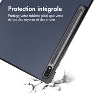 imoshion Coque tablette Trifold Samsung Galaxy Tab S8 Plus / S7 Plus / S7 FE 5G - Bleu foncé