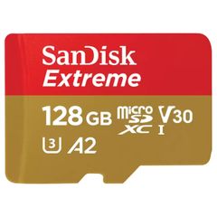 SanDisk microSD Extreme - 128GB - Inclus RescuePro Deluxe - UHS-I/U3/Full HD/4K UHD